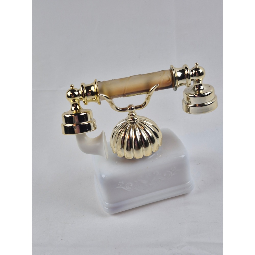 Avon French Telephone Foaming Bath Oil Decanter Milk Glass Vintage W Box Rare - Picture 6 of 9